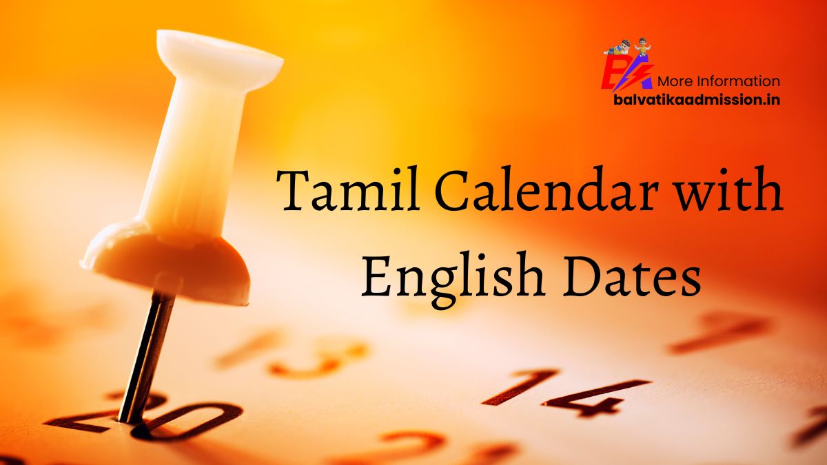 Traditional Tamil Calendar with English Dates
