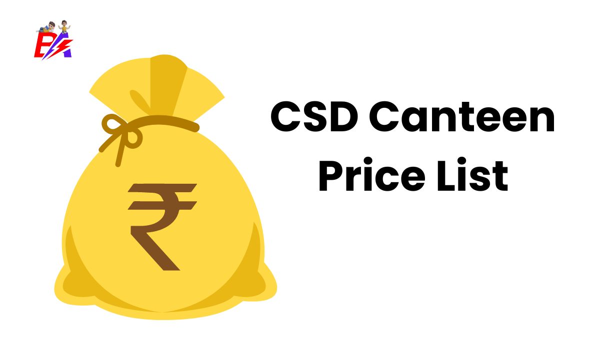 CSD Canteen Price List