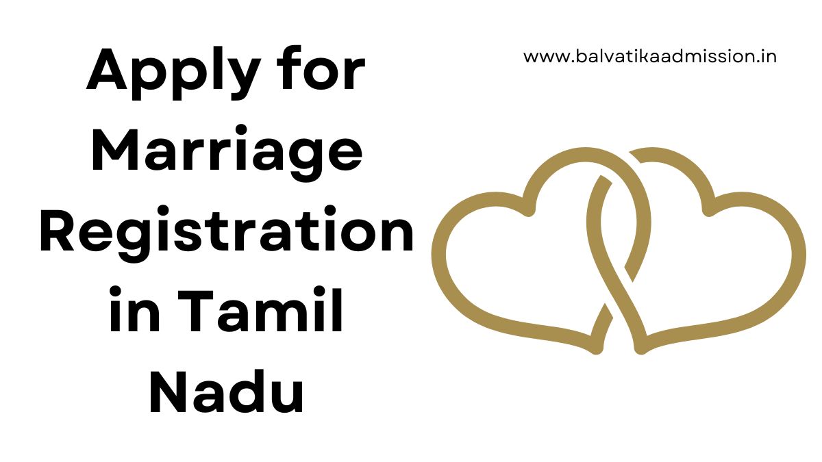 Tamil Nadu Marriage Portal Registration