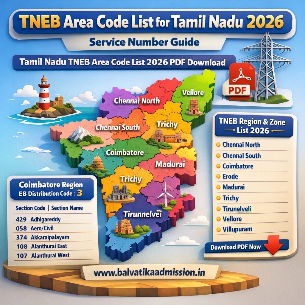 TNEB area code list 2026 PDF