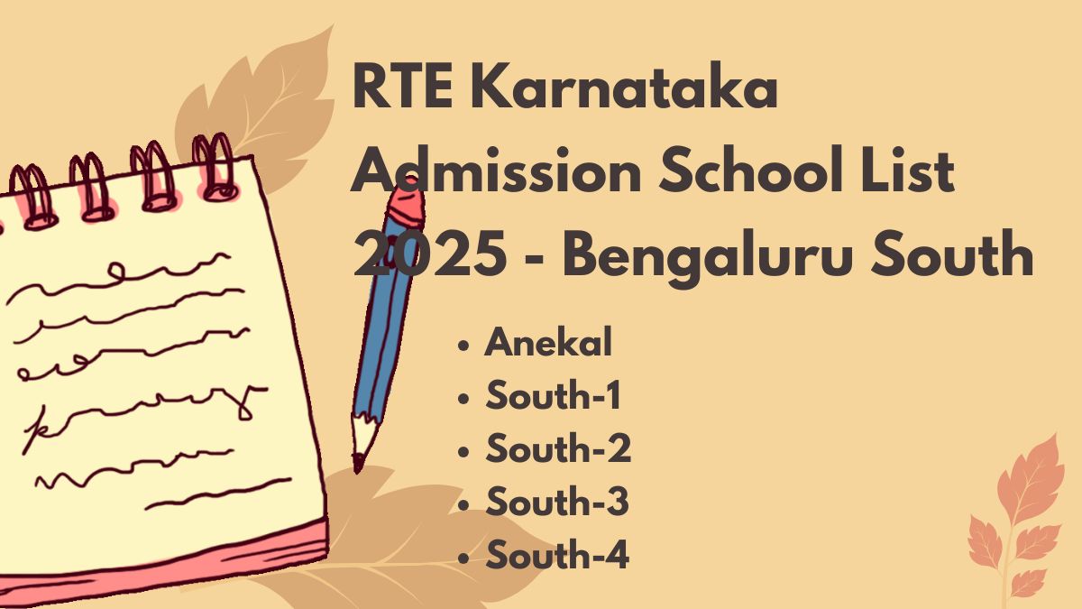 RTE Karnataka Admission School List 2025 Bengaluru South