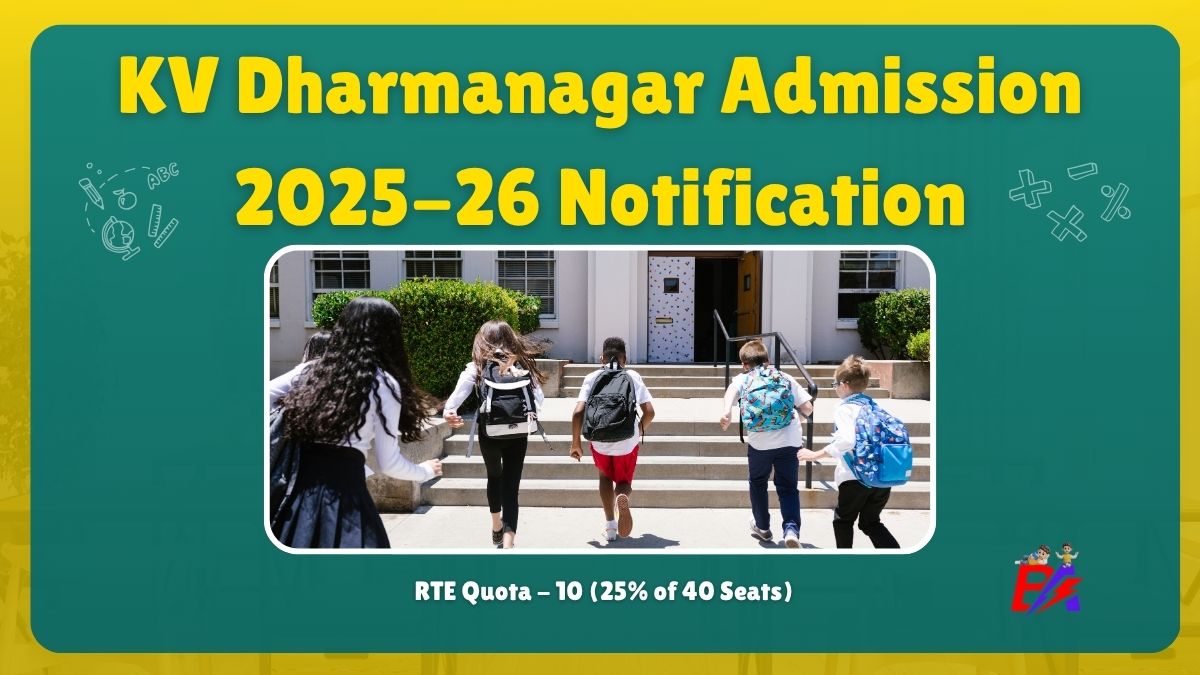 KV Dharmanagar Admission Notice Out