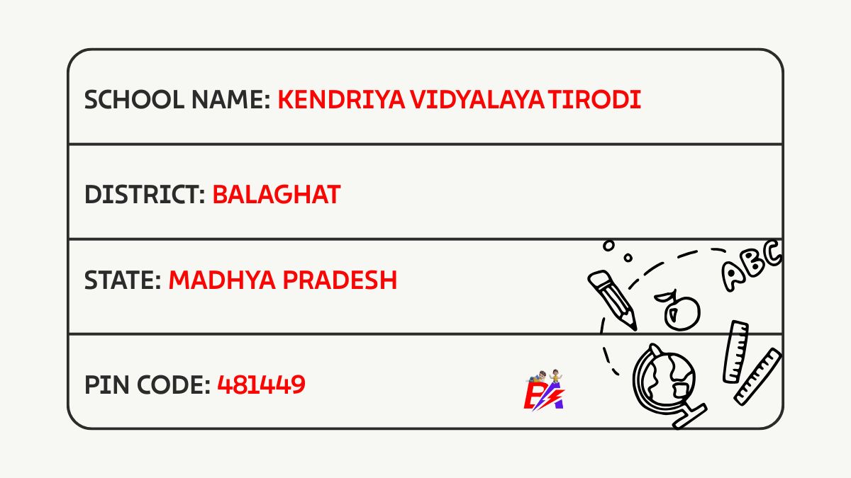 KV Tirodi Class 1 to 5 Admission