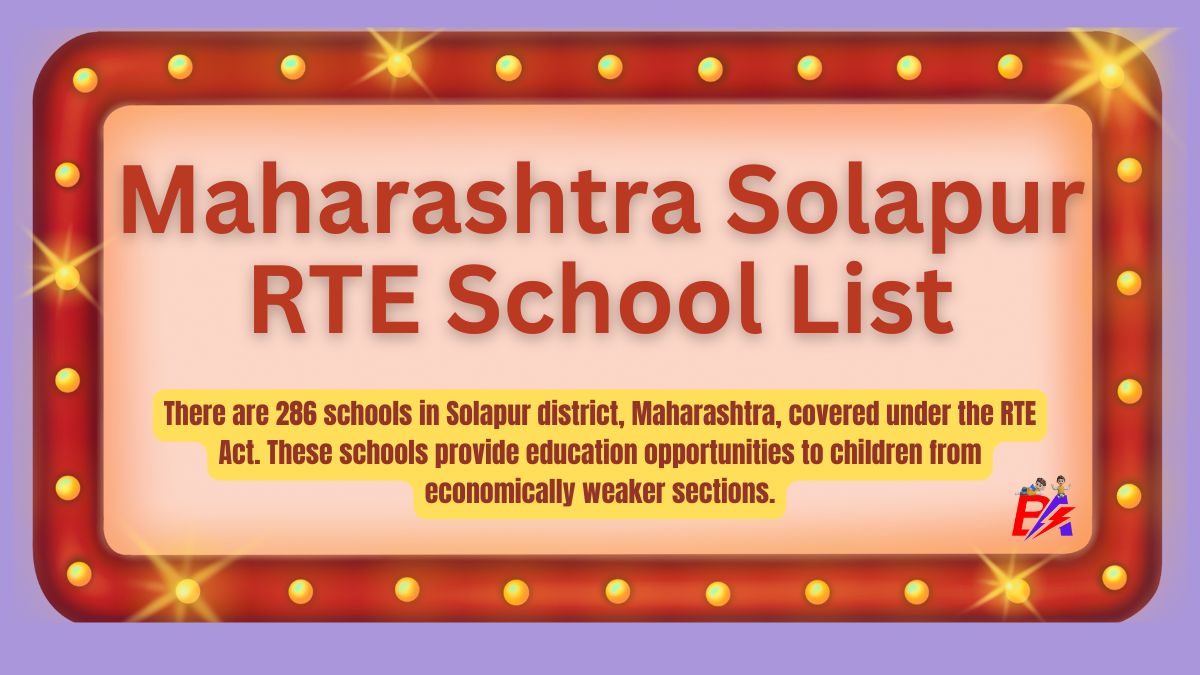 Solapur Maharashtra RTE School List 2026-27