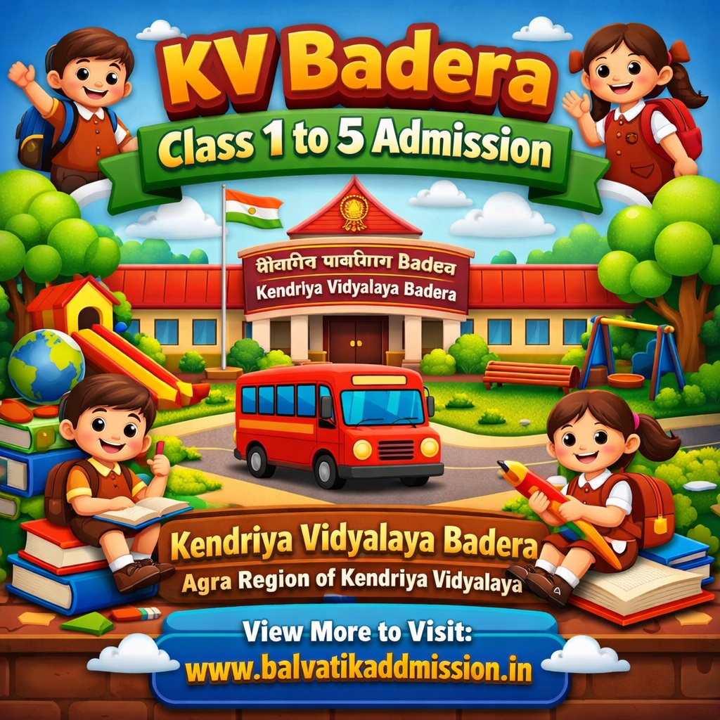 KV Badera Class 1 to 5 Admission 2026-27
