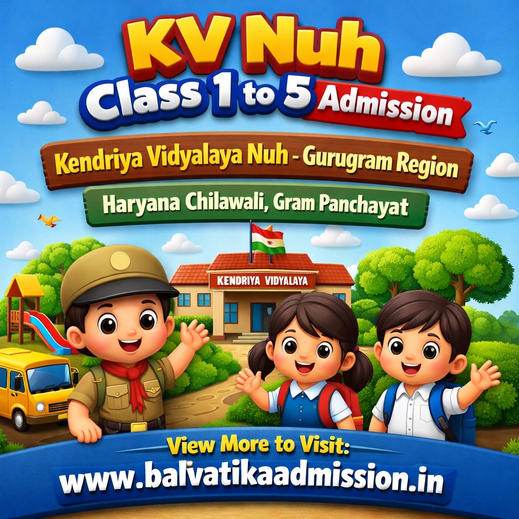 KV Nuh Class 1 to 5 Admission pdf